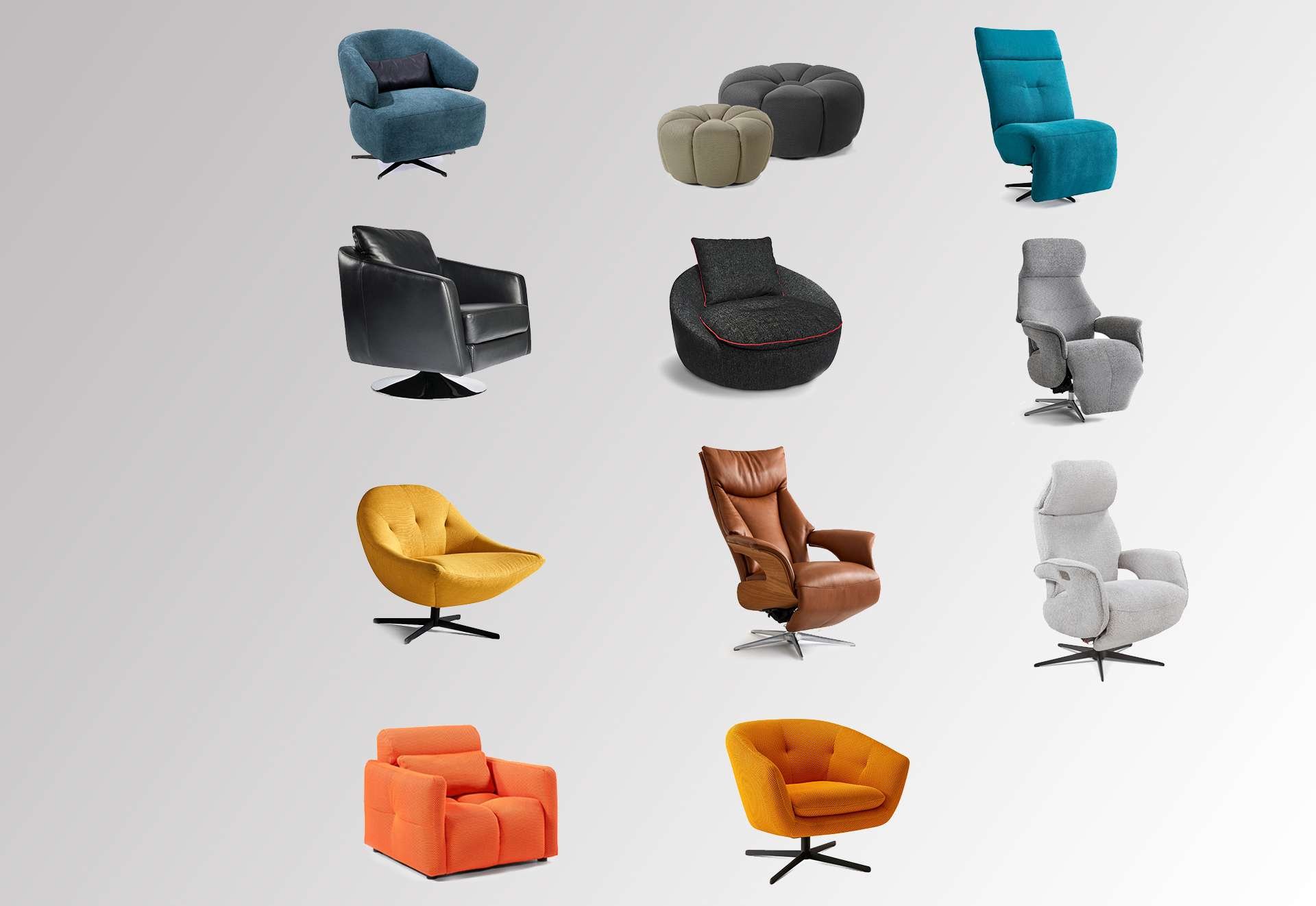 Fauteuis design | Fauteuis contemporains | Poufs design